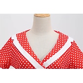 economico Vestiti-Elegante Classico Anni 1950 Vestito A Pois Linea ad A Costume Per donna San Valentino Evento / Festa Data Tè Adulti Vestito Primavera &amp; Estate
