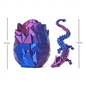 お買い得  アイデアおもちゃ-3Dプリントドラゴンエッグレインボーフライングドラゴン、カラフルな卵、誕生日プレゼント用のフィジェットトイ、フレキシブルデスクフィギュア装飾