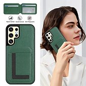 זול מארז סמסונג-טלפון מגן עבור S24 Ultra Plus S24 FE S23 Ultra Plus S22 Plus Ultra S21 Ultra S25 Ultra כיסוי אחורי עם מעמד מגנטי תמיכה בטעינה אלחוטית רטרו TPU עור PU