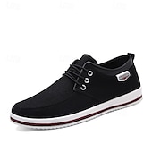 cheap Men&#039;s Sneakers-Men&#039;s Light Gray Canvas Lace-Up Casual Shoes with Contrast Trim – Stylish Lightweight Footwear for Travel, Work, and Daily Wear