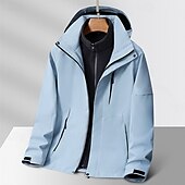 baratos Casacos Leves, Polares &amp; Caminhada-Mulheres Jaqueta Softshell Jaqueta de Trilha Inverno Ao ar livre Térmico / Quente Forro de Velocino A Prova de Vento Impermeável Jaquetas 3-em-1 Jaqueta de Inverno Jaqueta corta-vento Viajar Cinzento
