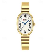 cheap Quartz Watches-Women Quartz Watch Minimalist Luxury Fashion Business Waterproof PU Leather Stainless Steel Strap Watch