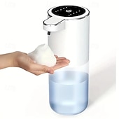 abordables Distributeurs à savon-Distributeur de savon automatique d&#039;une capacité de 380 ml - rechargeable par USB sans contact et technologie de détection de mouvement