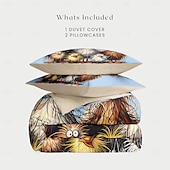 cheap 100% Cotton-Rooster Funny Duvet Cover Set 100% Cotton Soft and Comfortable Bedding Set with Fun Rooster Print Cozy and Stylish Perfect for Bedroom Decor Easy Care and Machine Washable