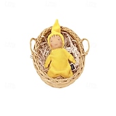 voordelige Poppen-waldorf pop accessoires handgemaakte zachte slapende pop set meisje begeleidende lappenpoppen verjaardagscadeau gebreide pop schattige meisjes pluche pop knuffel gepersonaliseerde geweven poppenset