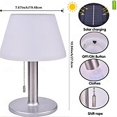 cheap Table Lamps-Solar Retro Desk Lamp - Waterproof Outdoor Table Floor Lamp for Bar, Garden, Terrace, Villa, Bar