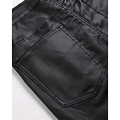 baratos calça casual-Homens Calças cônicas Calças Lederhosen Botões Bolsos Tecido Conforto Ao ar livre Diário Moda Casual Preto Micro-Elástica