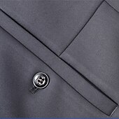 preiswerte Schlank-Herren Abschlußfeier Anzughose Hose Chinos Knöpfe Tasche Einfarbig Komfort Formell Party Arbeit Mode Klassicher Stil Schwarz Wein Mikroelastisch