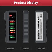 abordables Herramientas de reparación de coches-Probador de batería de automóvil mini portátil de 12 V, probador de alternador digital, pantalla de 6 luces LED, herramienta de diagnóstico de automóvil, probador de batería automático
