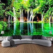 olcso táj kárpit-természet vízesés függő gobelin fal művészet nagy kárpit falfestmény dekoráció fénykép háttér takaró függöny otthon hálószoba nappali dekoráció