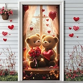 halpa Garaasi- ja ovibannerit-Häät Ulkokoristeet Ovi Verhot Ovi Gobeliini Ovi Verho Koristelu Taustaksi Sisä-/Ulkokäyttöön Ovi Banneri Etuovelle Maalaistalo Sydän Syklinen