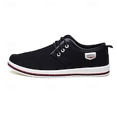 cheap Men&#039;s Sneakers-Men&#039;s Light Gray Canvas Lace-Up Casual Shoes with Contrast Trim – Stylish Lightweight Footwear for Travel, Work, and Daily Wear