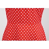 economico Vestiti-Elegante Classico Anni 1950 Vestito A Pois Linea ad A Costume Per donna San Valentino Evento / Festa Data Tè Adulti Vestito Primavera &amp; Estate