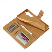 お買い得  サムスン用ケース-Samsung Galaxy S24 S24 Ultra Plus S24 FE S23 S22 S21 S20 Ultra Plus FE S25 Ultra用のスタンドホルダー、マグネットカードスロット、レトロTPU PUレザーのフリップカバー