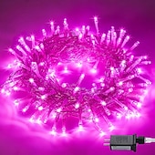 お買い得  プラグイン式電源-50m/100m 赤 &amp;ピンク LED ストリングライト、400/800 LED EL 5mm フェアリーライト、バレンタインデー ホリデー パーティー デコレーション用 1 セット