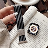 economico Cinturini per Apple Watch-Solo Loop Compatibile con Cinturino dell&#039;Apple Watch 38mm 40mm 41mm 42mm 44mm 45mm 49mm Regolabili Tessuto Cinturino di ricambio per iwatch Ultra 2 Series 9 8 7 SE 6 5 4 3 2 1