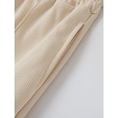 billiga Basic Tees-set för män-Herr Våffelskjorta Polo T-shirts Byxuppsättningar Långärmad Fjärdedels blixtlås Ensfärgat Stickat Mode Ficka Hem Kontor / Karriär Gata Svart Elfenben Blå Topp t-shirt för män