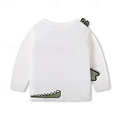 billiga T-shirts och skjortor för pojkar-Multipack 2st Pojkar Rund hals Långärmad Grön+Grå T-shirt T-tröja Mönster Grafisk Semester Dagliga kläder 100 % bomull Vår &amp; sommar