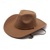 Homme Chapeau de soleil Chapeau de cowboy Chapeau Fedora Trilby Noir Rouge Laineux Le style rétro Mode 18ème siècle État du Texas du quotidien Le thème de la fête Couleur unie / unie Ecran Solaire abordables Chapeaux homme-Homme Chapeau de soleil Chapeau de cowboy Chapeau Fedora Trilby Noir Rouge Laineux Le style rétro Mode 18ème siècle État du Texas du quotidien Le thème de la fête Couleur unie / unie Ecran Solaire