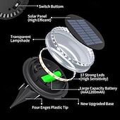 cheap Pathway Lights &amp; Lanterns-LED Solar Pathway Light Outdoor IP65 Waterproof Super Bright Disk Light 17LED Garden Lawn Pathway Patio Landscape Decoration 4pcs
