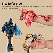 economico Giochi innovativi-drago wyvern piumato drago stampato in 3d drago articolato drago irrequieto giocattoli stampati in 3d animale domestico da tavolo