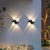 cheap Indoor Wall Lights-Modern Up &amp; Down LED Aluminum Wall Mount Light Black Wall Lamp 110-240V 10W
