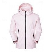 billige Softshell-, fleece og turjakker-Dame Softshell jakke Turjakke Vinter utendørs Hold Varm Fleecefor Vindtett Vannavvisende 3-i-1-jakker Vinterjakke Fleecejakker Reise Svart Krystall Rosa Beige Lyseblå