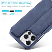 economico Cover per iPhone-Custodia per telefono per iPhone 16 Pro Max Plus iPhone 15 Pro Max Plus iPhone 14 13 12 11 Pro Max Plus Mini Cover flip con slot per schede anti-caduta retrò TPU pelle PU