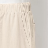 baratos Lar-Homens Calças de linho Calças Calça verão Com Cordão Cintura elástica Perna reta Tecido Conforto Respirável Comprimento total Casa Casual Diário Moda Estilo Clássico Preto Branco