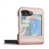 cheap Samsung Cases-Phone Case For Samsung Galaxy Z Flip 6 Z Flip 5 Z Flip 4 Z Flip 3 Back Cover Shockproof Retro TPU PU Leather