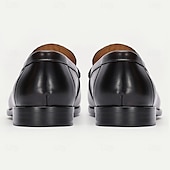 billiga Premium läder Loafers-Herr Tofflor och Slip-Ons Läder Italienskt fullkornigt kohud Bekväm Halksäker Loafers Kaffe