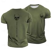 billige Morsomme T-skjorter for menn-Herre Hodeskaller Morsom T skjorte Kortermet T skjorte 3D-utskrift Crew-hals Skjorte Mote Daglig Gate Daglig Svart Blå Grønn Sommer Vår Klær S M L XL XXL XXXL