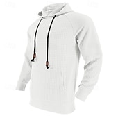 cheap Basic Hoodies-Men&#039;s Hoodie Black White Khaki Light Grey Dark Gray Hooded Plain Front Pocket Sports &amp; Outdoor Daily Holiday Polyester Streetwear Basic Casual Spring &amp;  Fall Clothing Apparel Hoodies Sweatshirts
