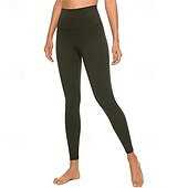 economico Leggings e collant da yoga-Per donna Pantaloni da yoga Leggings da yoga Fascia Elastica Vita Alta Yoga Allenamento in Palestra Pilates Collant Nero Borgogna Caffè Autunno Gli sport Abbigliamento sportivo Elasticizzato Taglia