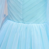 cheap Flower Girl&#039;s Dresses-Flower Girl Dress Kid&#039;s Girls&#039; Princess Dress Performance Wedding Party Elegant Beautiful Mesh Solid Color Sleeveless Crew Neck Light Pink White 4 years+