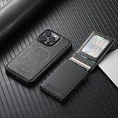 お買い得  iPhone用ケース-電話 ケース 用途 iPhone 16 Pro Max プラス iPhone 15 プロマックスプラス iPhone 14 13 12 Pro Max Plus iPhone 13 12 Pro Max バックカバー スタンド付き 磁石バックル ワイヤレス充電をサポート レトロ風 TPU PC