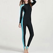 abordables Lycra de surf-Femme Maillot Anti UV Maillot de bain 1 pièce Poids Léger manche longue Le Maillot de corps Maillot de bain Zip sur le devant Natation Surf Plage Sports nautiques Mosaïque Eté Printemps Automne