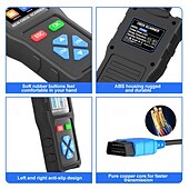 お買い得  自動車用品＆ツール-obd2 スキャナー 診断ツール バッテリー テスター 車両 チェック エンジン 故障 コード リーダー リセット付き obd ii カー スキャナー &amp;テスター診断ツール