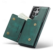 baratos Capa Samsung-Capa de Telefone para Samsung Galaxy S24 Ultra Plus S24 FE S23 Ultra Plus S22 Plus Ultra S21 Ultra S25 Capa Traseira com Suporte Magnético Carregamento Sem Fio Retro TPU PC