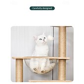 Недорогие Кошачьи Деревья-кошачье дерево кошачья башня однотонная классическая прочная простая в установке специальный материал для больших кошек
