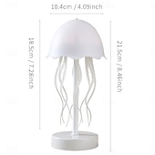 abordables Lampes de table-Lampe méduse colorée - tentacules rotatives, veilleuse à commande tactile, lampe de bureau amusante portable avec mode veille, parfaite pour le salon, le camping en plein air, la chambre et la décoration intérieure
