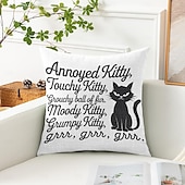billige &quot;Quotes&amp;Saying Style&quot;-morsomt dyr dekorativt kasteputetrekk 1 stk myk firkantet sofa putetrekk putetrekk for soverom stue sofa stol