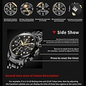 cheap Quartz Watches-New Olevs Brand Stainless Steel Band Men&#039;S Business Watch Calendar Luminous Chronograph Multifunction Simple Leisure Quartz Watch Fashion Waterproof Sports Men&#039;S Wristwatch