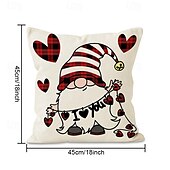 cheap Holiday Cushion Cover-Wedding Heart Gnomes Decorative Toss Pillows Cover 1PC Soft Square Cushion Case Pillowcase for Bedroom Livingroom Sofa Couch Chair