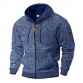 abordables sweats à capuche basiques pour hommes-Homme Sweat à capuche Sweat à capuche zippé Sweat à capuche tactique Rouge vin Vert Véronèse bleu marine Gris Clair Gris foncé Capuche Plein Sport &amp; Loisir du quotidien Vacances Vêtement de rue Frais