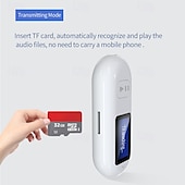 abordables Kit de Bluetooth/manos libres para coche-Receptor Bluetooth 5.0 para automóvil, adaptador auxiliar Bluetooth con cancelación de ruido, receptor de música Bluetooth para estéreo doméstico/auriculares con cable/llamadas manos libres, duración