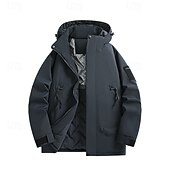 baratos Casacos Leves, Polares &amp; Caminhada-Homens Jaqueta Softshell Jaqueta de Trilha Inverno Ao ar livre Térmico / Quente A Prova de Vento Impermeável Jaqueta de Inverno Jaqueta leve Jaqueta corta-vento Viajar Preto Marfim Amarelo Azul Escuro