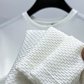 cheap Waffle Knit Tee-Men's Waffle Tee Cool Shirt Tee Top Short Sleeve Crew Neck Summer Striped Vintage Fashion Crewneck Work Office / Career Casual Black White Navy Blue Top Tee for Men