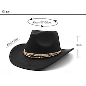 cheap Fedora Hat-Men&#039;s Kentucky Derby Hat Sun Hat Cowboy Hat Fedora Trilby Hat Black White Woolen Vintage Style Fashion 18th Century State of Texas Daily Theme Party Solid / Plain Color Sunscreen Cosplay