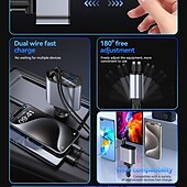 ieftine Încărcător Auto-Încărcător auto retractabil 4 în 1 cablu usb tip c pentru iphone samsung cablu de încărcare rapidă adaptor brichetă